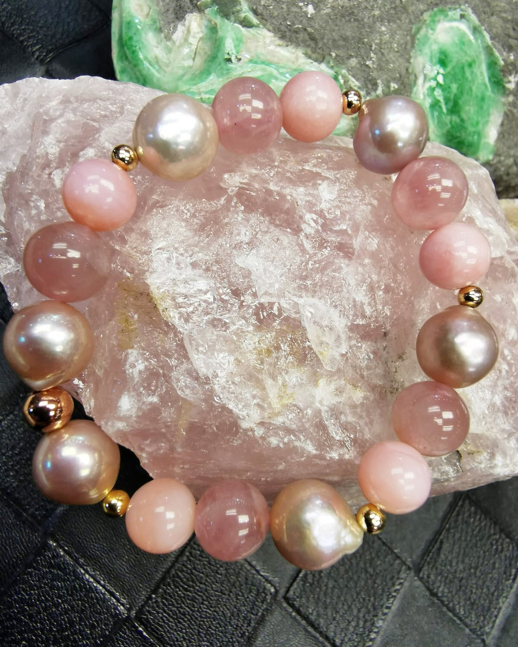 Opal X Pearl X Rose Quartz Bracelet