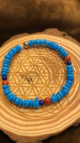 Turquoise X Lapis X Red Coral Bracelet