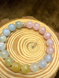 Aquamarine X Morganite X Heliodor Bracelet