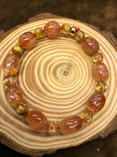 Sunstone X Cat Eye Rutile Bracelet