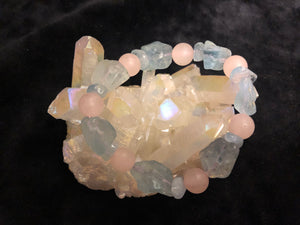 Rose Quartz X Aquamarine Bracelet