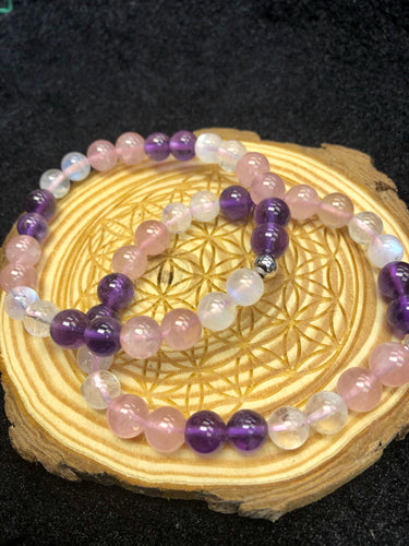 Amethyst X Rose Quartz X Moonstone Bracelet