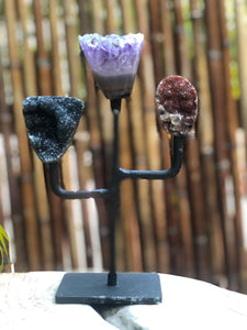 Amethyst, Druzy crystal cluster stand