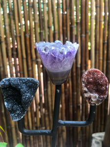 Amethyst, Druzy crystal cluster stand