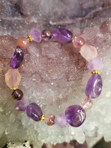 Rose Quartz X Amethyst Bracelet